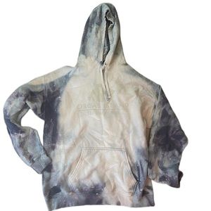 Hand dyed Orcas Island San Juan islands oversized cotton hoodie sweatshirt